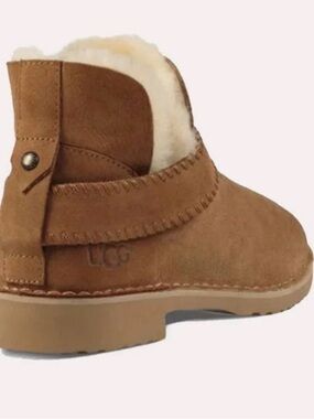 UGG McCay Chestnut Suede Shearling-Lined Ankle Boot 6.5